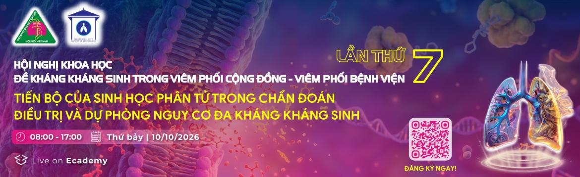 Hội nghị đề kháng kháng sinh trong viêm phổi cộng đồng và viêm phổi bệnh viện năm 2026 - ngày 10.10.2026